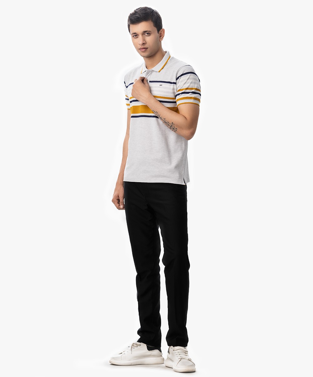 White Color Short Sleeve Polo 0