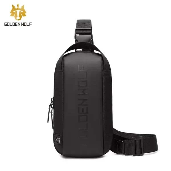 Golden Wolf Crossbody Shoulder Bag